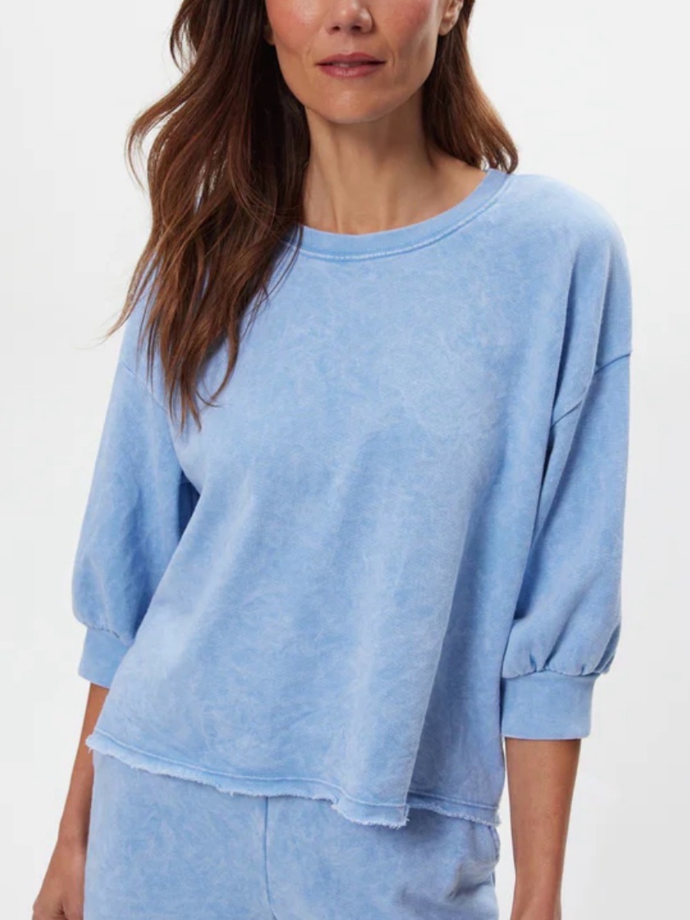 Michael Stars Julia Mineral Wash Pullover Blue Medium NWT STITCH FIX
